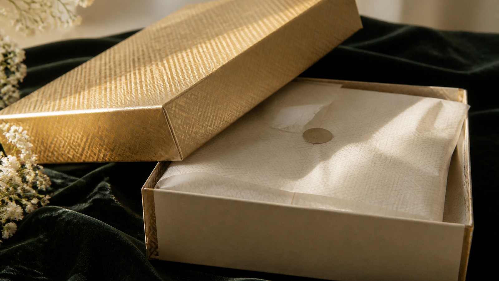 Gold Color Luxury Box Making