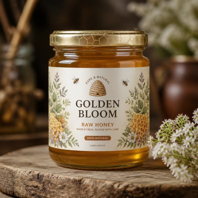 Print Label Stickers for Honey Jars